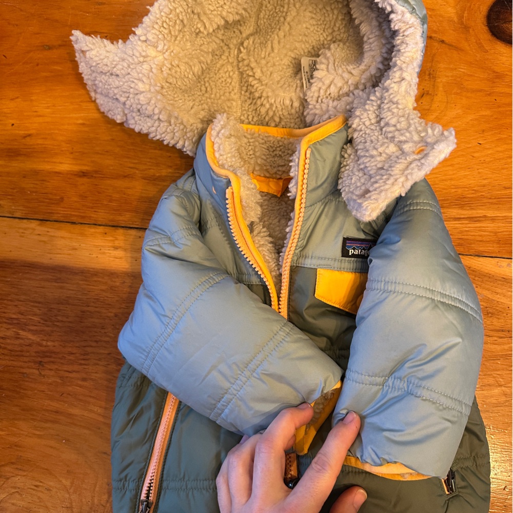 Patagonia Kids' Jacket in Blue and Yellow
